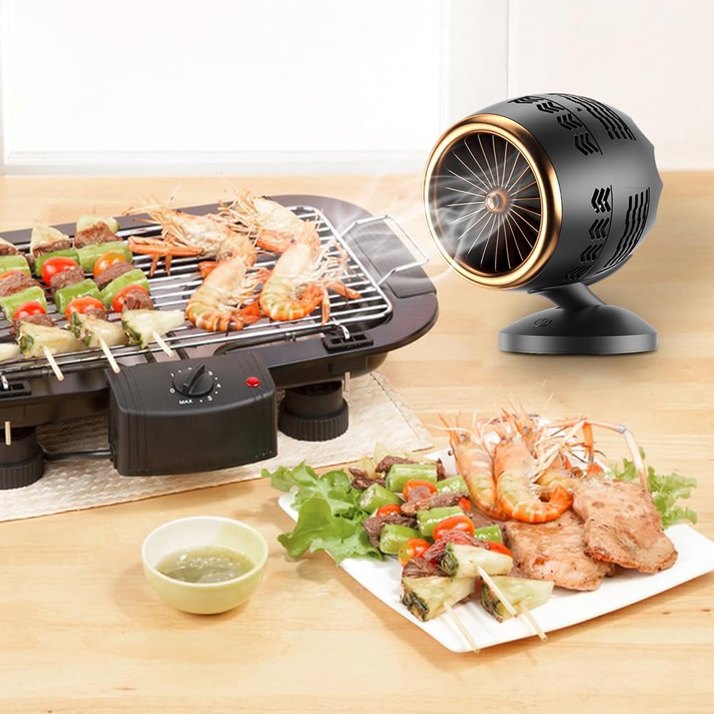 Desktop-afzuigkap, draagbare afzuigkap, keukenafzuigventilator, geluidsarme hoogte-hoekverstelling afzuigkap, mini-desktopafzuigkap, voor binnen-BBQ Hot Pot-huishoudapparatuur gold