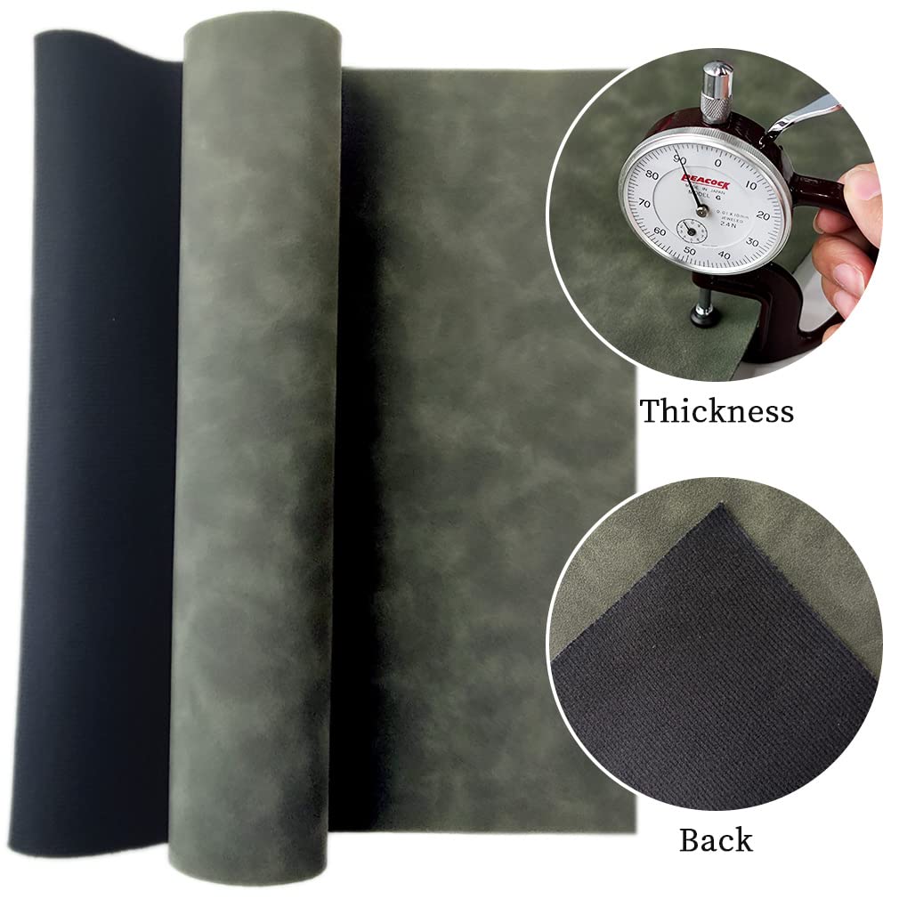 Tessuto Scamosciato Sintetico Grigio 30x135cm - Similpelle Per Fai Da Te E Artigianato - Foto 10