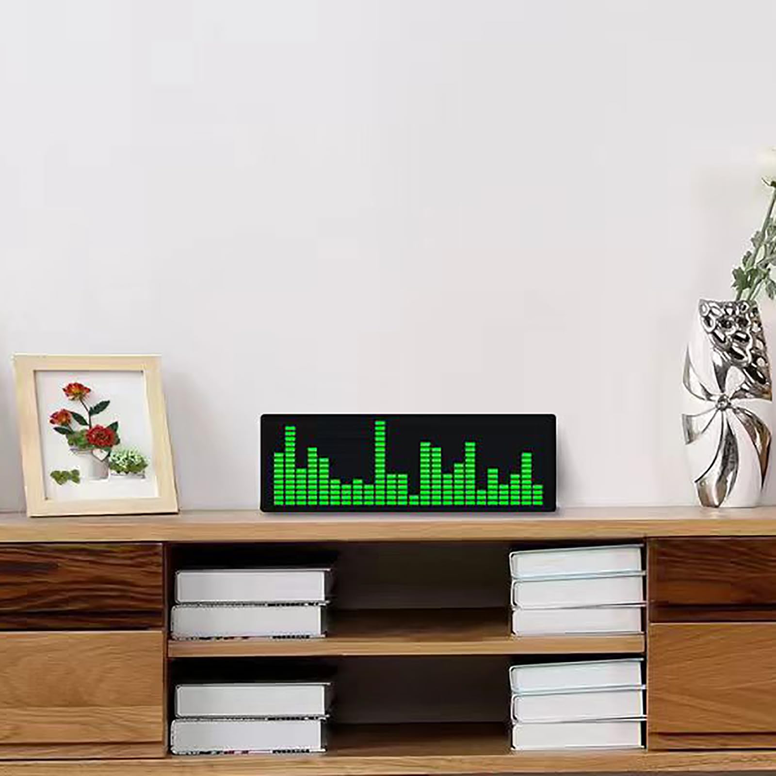 Analizator widma audio, wyświetlacz LED spektrum muzycznego z 84 efektami ekranowymi: szybkie przechwytywanie dźwięku, sterowanie głosem i sterowanie przewodowe, automatyczne przełączanie, na imprezę