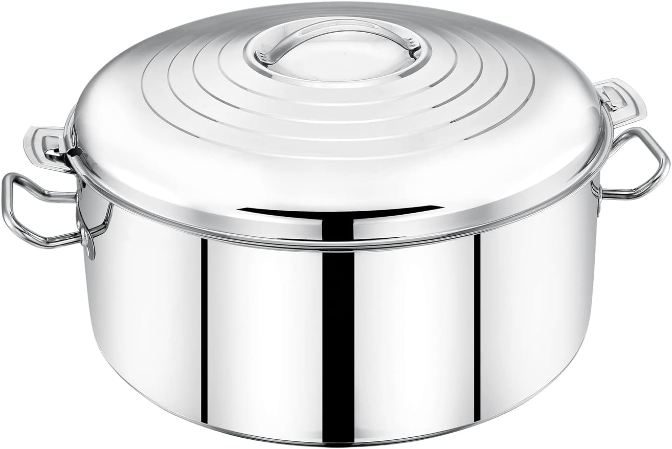 25L Castello Stainless Steel Jumbo Hotpot- RF11564 Firm Twist Lock To Keep Food Fresh For Long, Silver