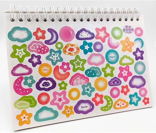 Miniatura 4 de 2500 bonitas calcomanías Kpop para tarjetas fotográficas, álbumes de recortes, tarjetas fotográficas coreanas de estrellas de mariposa, corazones,