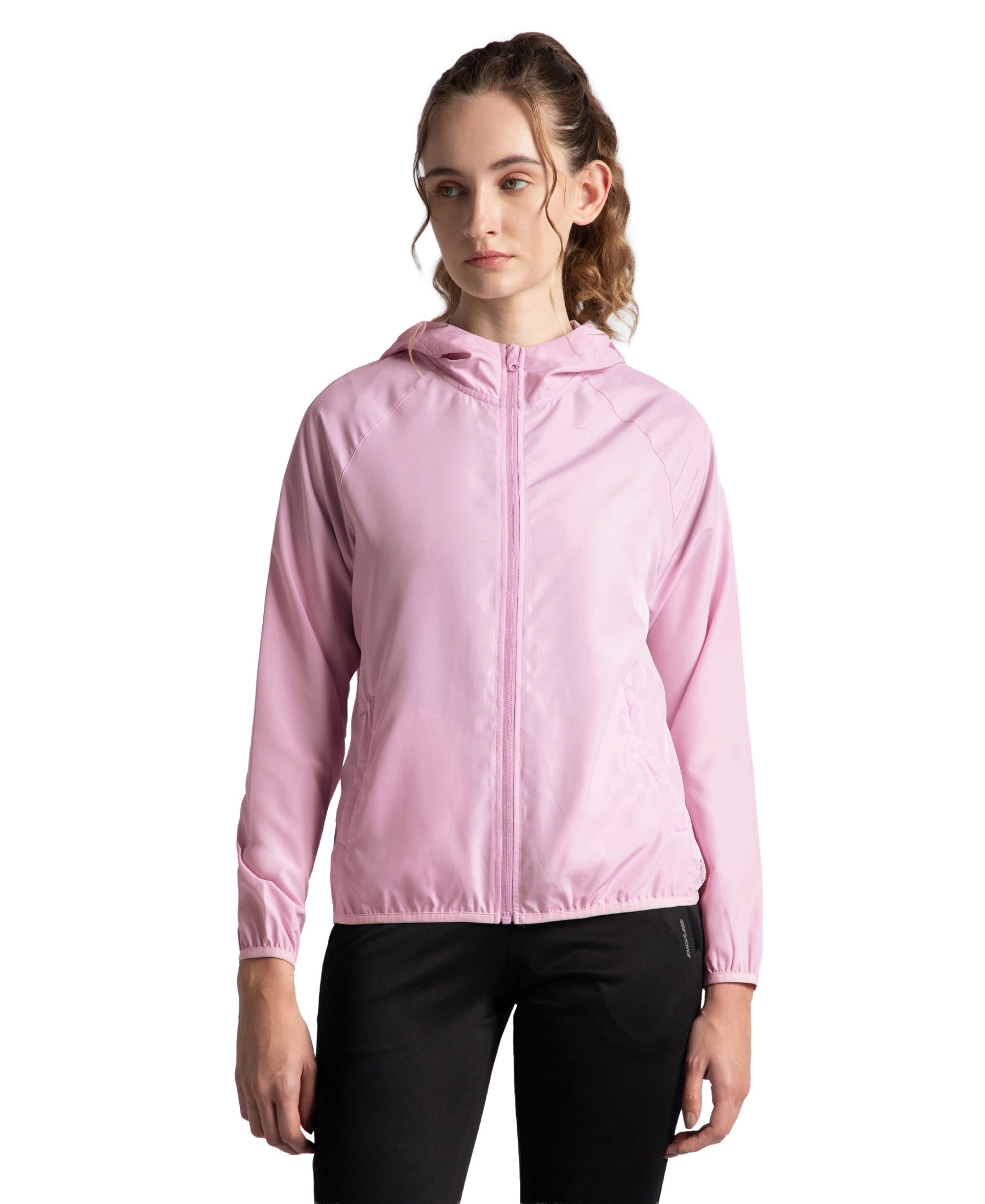 Jockey MW50 Women's Microfiber Relaxed Fit Raglan Styled Water Resistant Active Wear Hoodie Jacket-picture-17
