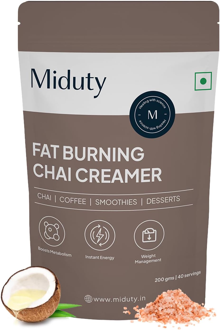 - Fat Burning Chai Creamer - Fat Burning - Metabolism - Fat loss - Weight management - Diabetes care - Medium Chain Triglyceride MCT Powder 200g