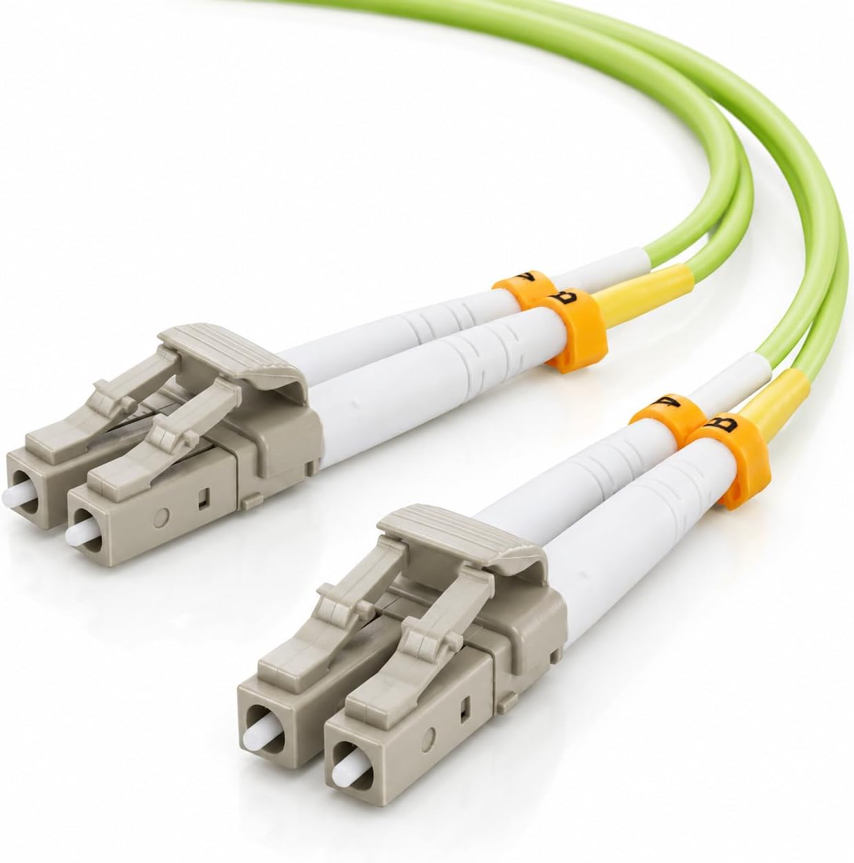 1aTTack.de 1 x 20 м Патч-кабель OM5 LWL DX LC/UPC DUPLEX LC/UPC MM MULTIMODAL - 50/125 мкм LSZH салатового цвета