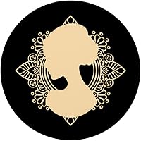 Vista 3 de Alabaster Cameo Art Deco - Agarre para teléfono móvil, diseño de amante del arte Nouveau