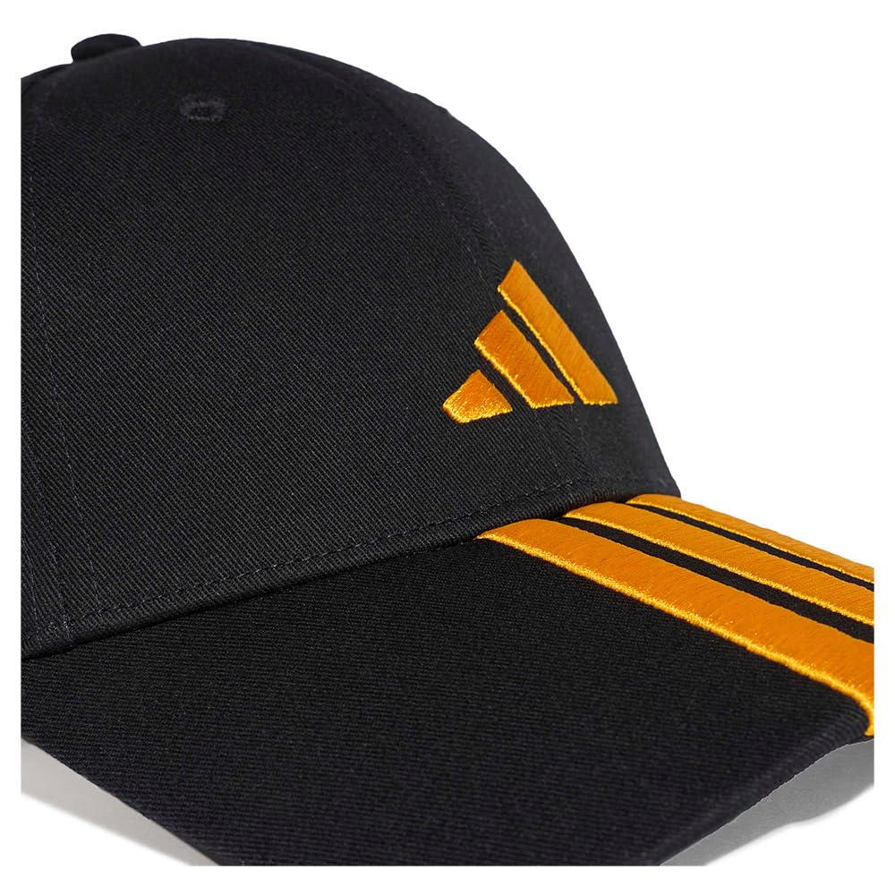 adidas uniseks-volwassene BBALL 3S CAP NEW LOGO, black/collegiate gold, M-L