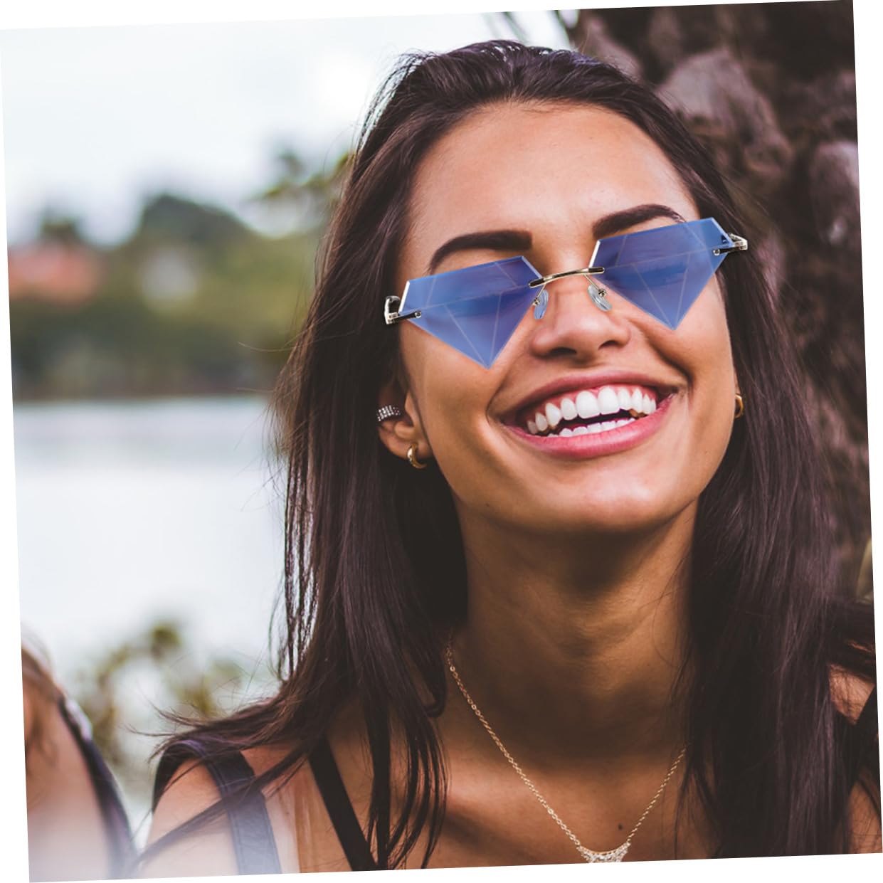 Abaodam 8pièces Lunettes De Fête Sans Monture De Accessoires De Mode Fantaisie Pour Événements Festivals Et Soirées