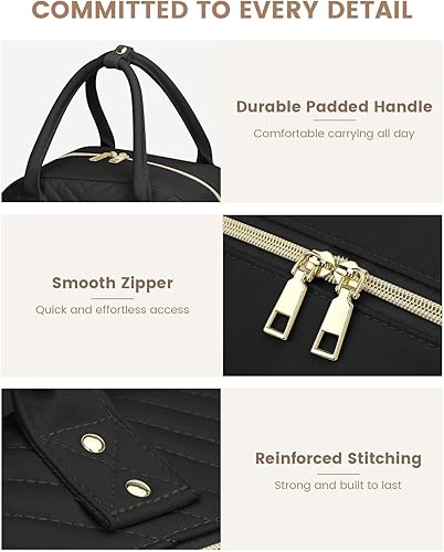 Miniatura 7 de Mochila para pañales, bolsa de pañales esenciales para bebé con funda para chupete, elegante mochila de viaje para bebé niñaniño, Negro -, Classic