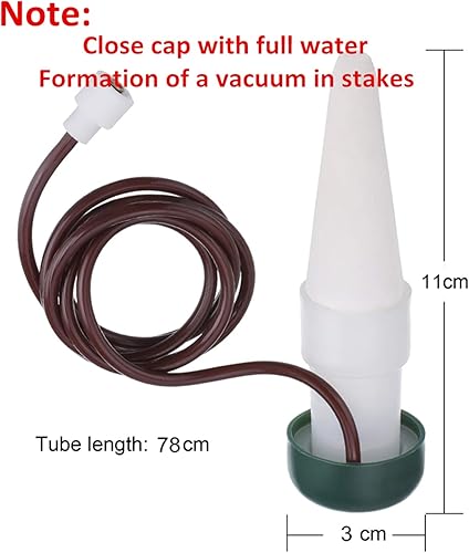 Miniatura 3 de HESTYA Paquete de 12 estacas de riego automático para plantas, dispositivos de riego automático, picos de riego automático para interiores y