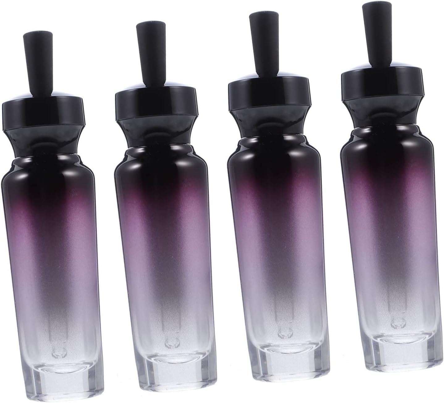 VICASKY 4PCS 30ml Glass Essential Oil Dropper Bottles Refillable Perfume Jars Childproof Caps for Travel and Storage