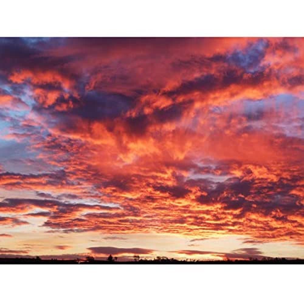 Artery8 Beautiful Sky Clouds Sunset Photo Art Print Canvas Premium Wall Decor Poster Mural