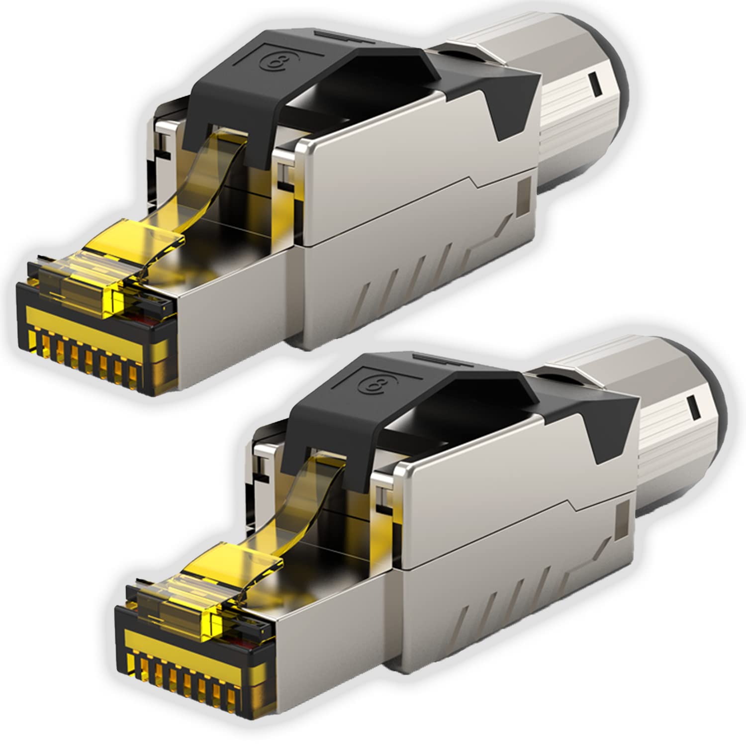 RJ45 Connettore Cat 8 Senza Attrezzi Connettori Spina A Crimpare Schermato 40Gbit/s LAN Per Cavo