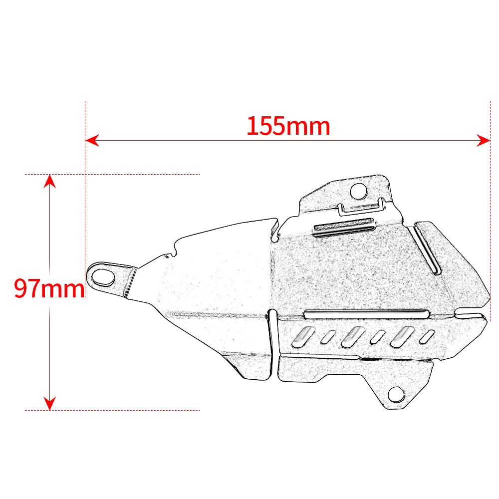 Modeer Compatible avec Ya.maha XSR700 XSR 700 2015~2024+ Moto CNC Pompe à eau Protection Couvercles de protection xsr 700 xsr700 Accessoires (Noir)