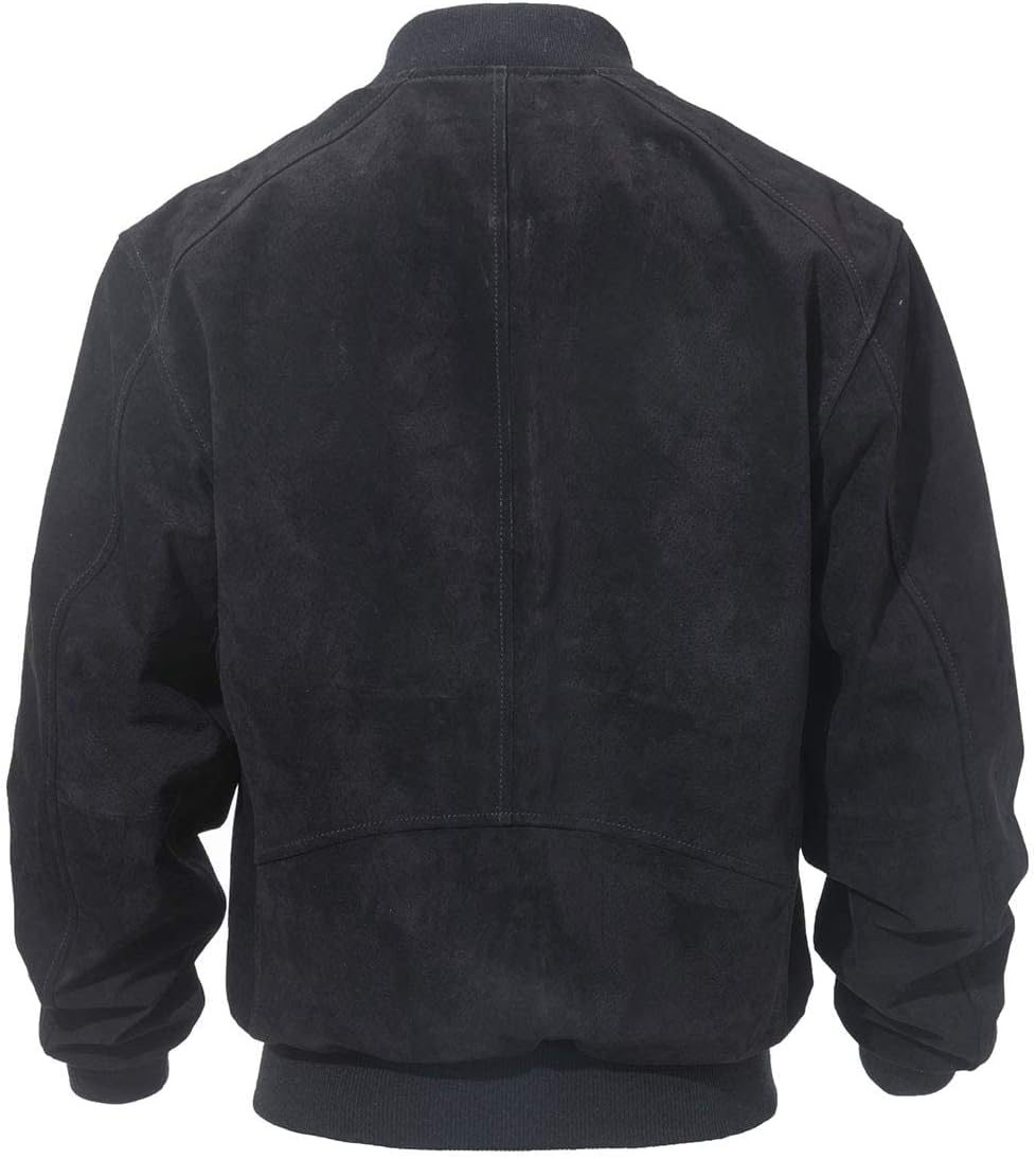 FLAVOR Men's Leather Baseball Jacket Vintage Suede Pigskin - Image 2