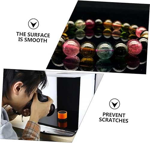 Miniatura 7 de MERRYHAPY Placa de fondo de disparo, 4 piezas, tablero de fotografía acrílico, adorno blanco, espejo de reflexión, accesorios para casa de tiro,