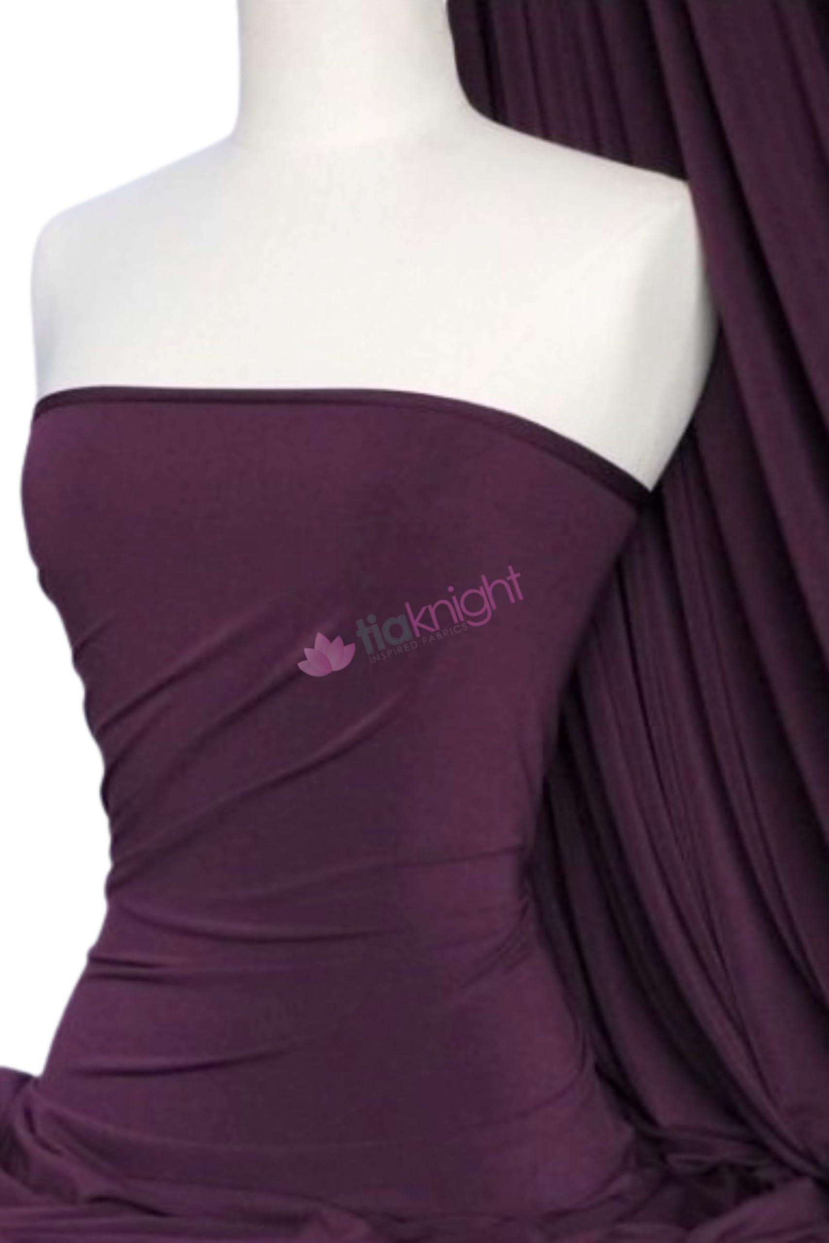 Premium Quality Soft Touch Jersey Stretch Dressmaking Fabric Sold by The Metre 50+ Colours in Stock Same Day Dispatch by Tia Knight Q36 (Light Plum, 1 Metre)