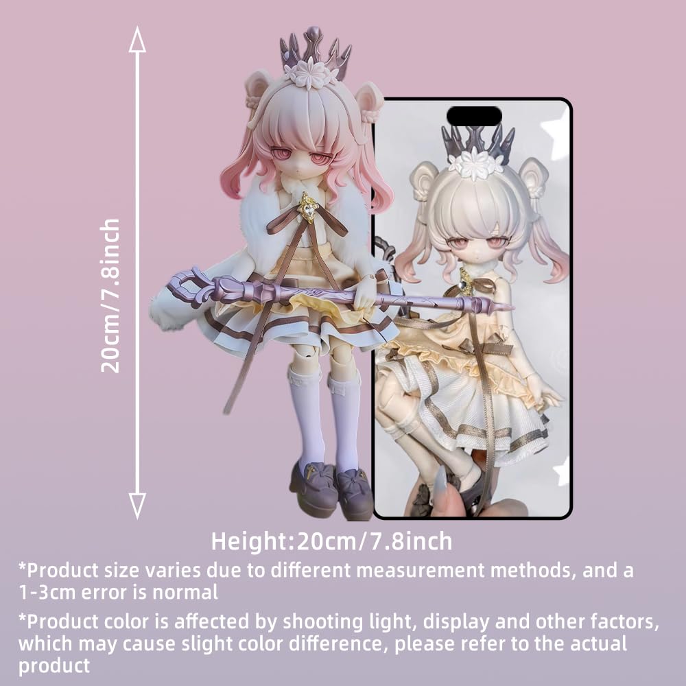 niannyyhouse Blind Box Figurines 1/8 BJD Moonlight Fairy Tale Series, Ball Jointed Doll with Clothes, Action Figure Collectable (4PCs)