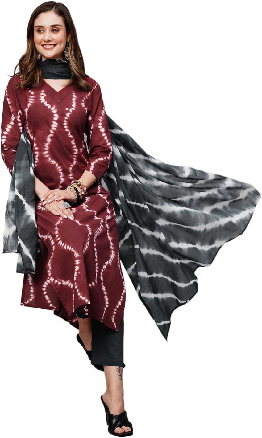 ANNI DESIGNER Women Bali Grey-NW_073 Kurta with Pant & Dupatta (pack of 1)