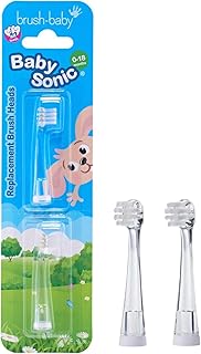 Replacement Heads for BabySonic Electric Toothbrush, 0-18 Months - Soft, Gentle Brush Heads for Baby Teeth & Gums - Baby Toothbrush Head, BPA-Free, Toddler Oral Care - 2 Pack