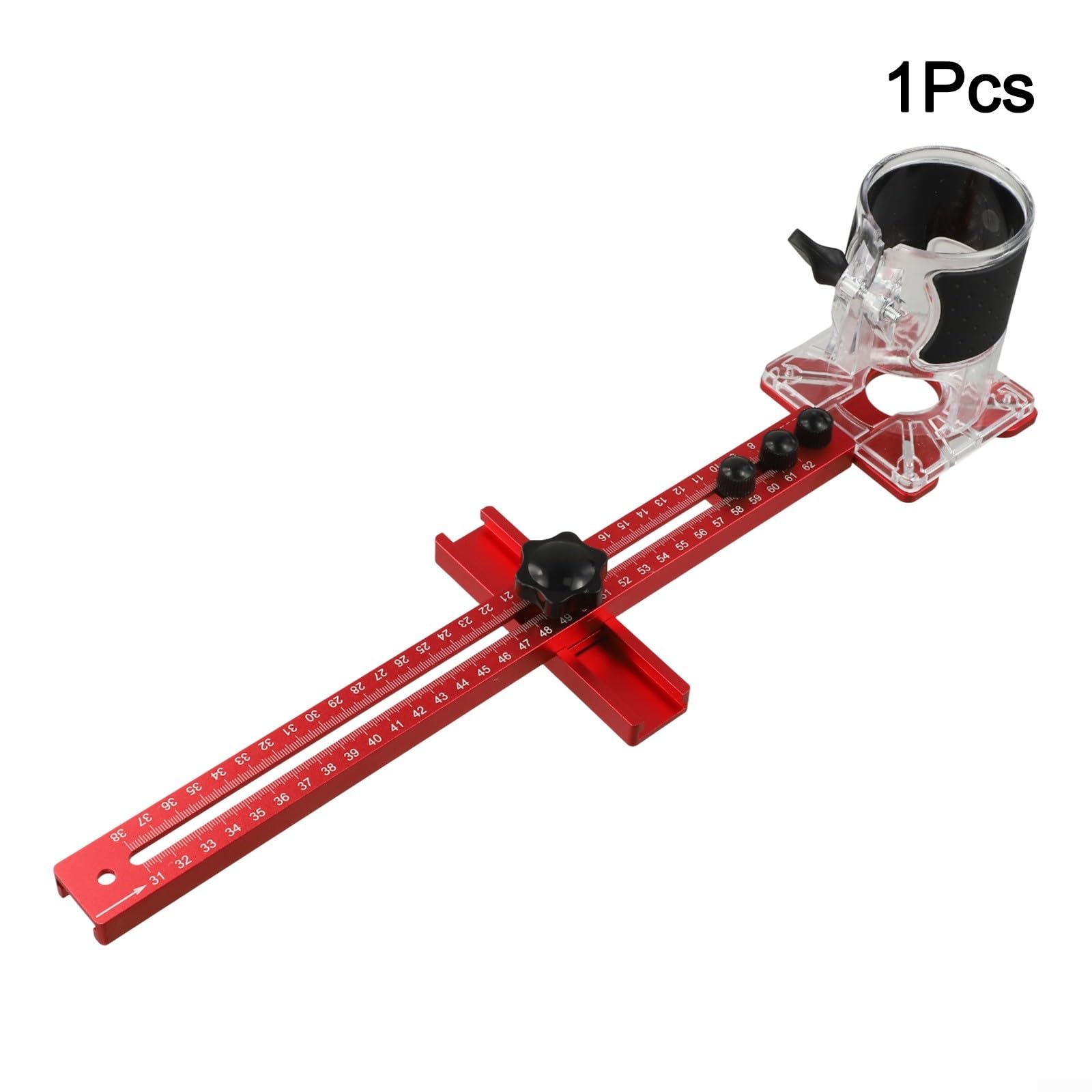 Aluminium Router Fräsrillenhalterung Vorrichtung mit verstellbarer Bodenplatte, Kreisschneid- und Schlitzführung für Holzbearbeitungsschrank-Hardware, Frästisch (B)