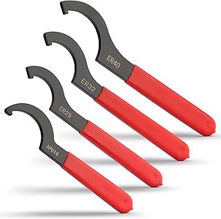 Ocasar Coilover Wrench Spanner, 4PCS Non-Slip Spanner Wrench Set, Professional Universal Rubber Handle Wrench Spanner Tool for Floor Heating Pipes and Cars Walnut