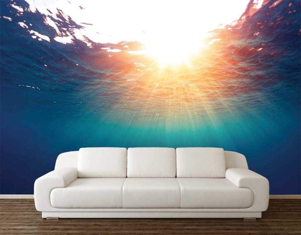 Papier peint photo 3D mer et soleil decor mural XL 430x300 cm