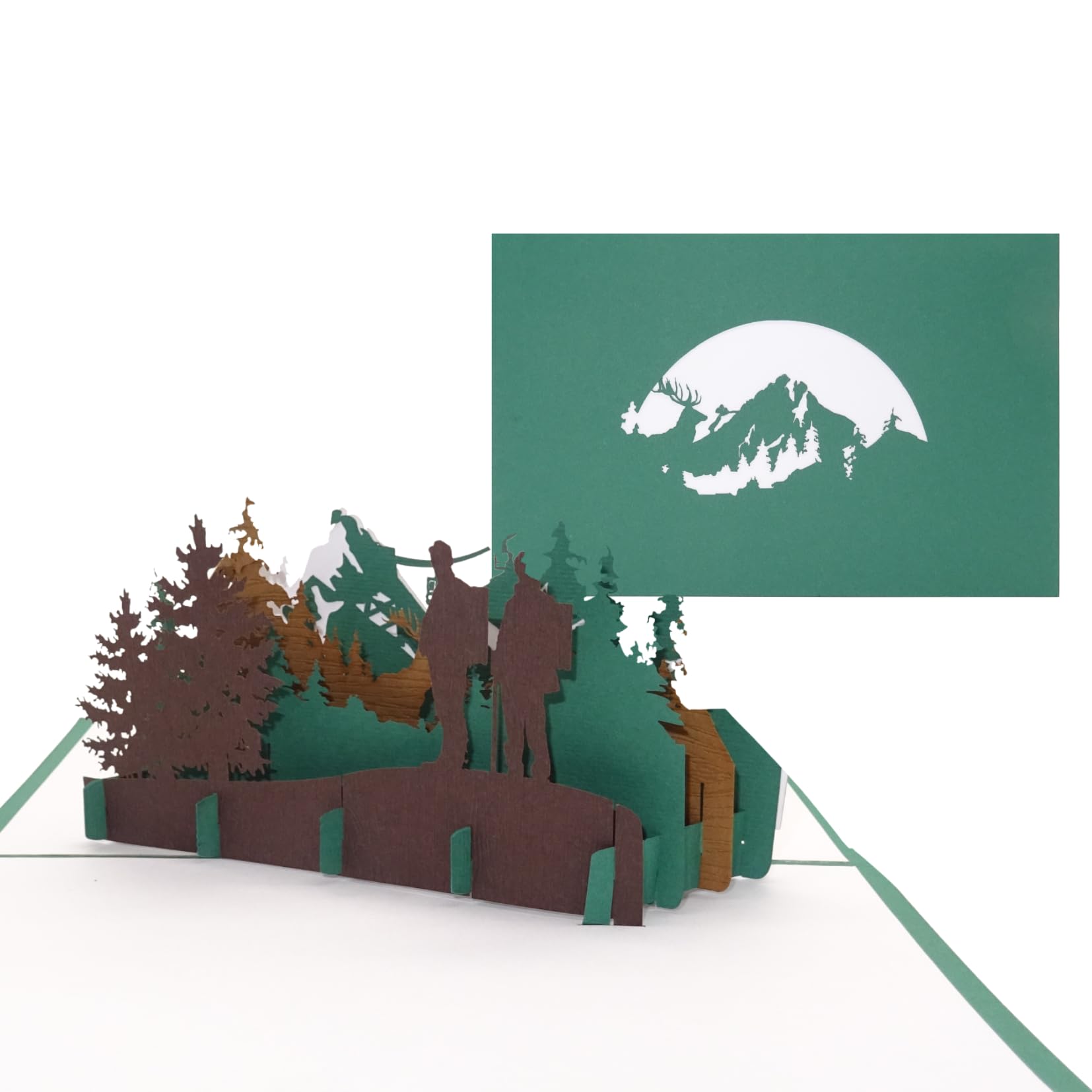 3D Pop Up kartka z życzeniami z życzeniami na wędrówki i wspinaczkę górską, bon podróżny, kartka podarunkowa 3D, kartka urodzinowa