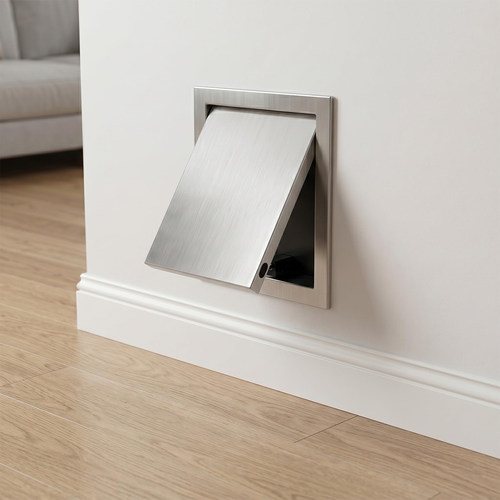 Puerta de Revisión de Aluminio Magnética Oculta para Pintar, Panel de Acceso Invisible para Falso Techo, Trampilla de Mantenimiento para Caja de Distribución y Válvulas(Gris,200 x450 mm)