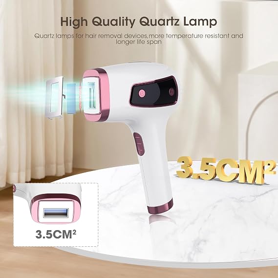 Ice-Cooling IPL Laser Hair Removal Device for Painless Hair Removal, IPL Hair Remover for Women with 18J Energy, 5 Energy Levels & 2 Flash Modes, Hair Removal Device for Armpits, Legs, Bikini Zone