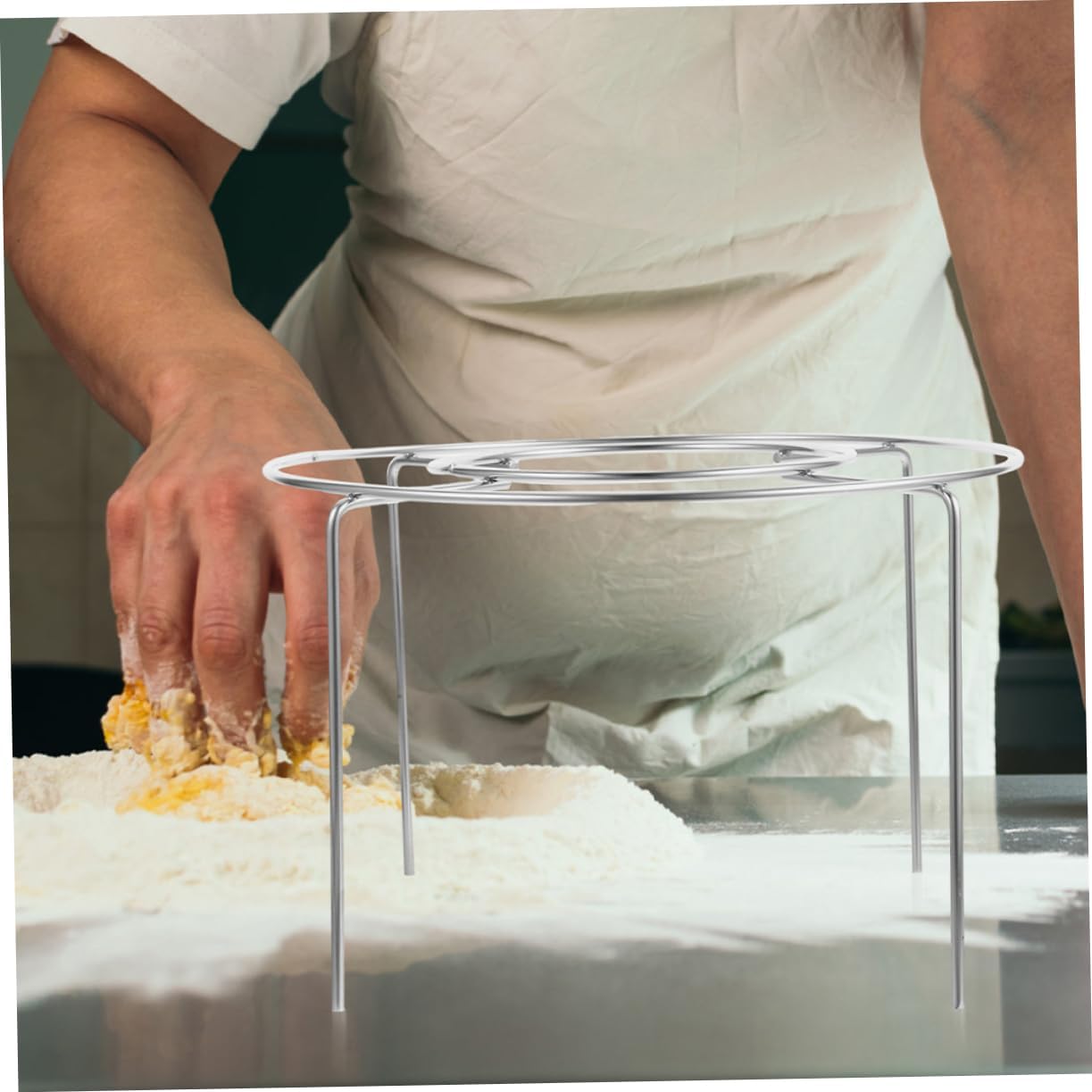 KICHOUSE 3pcs Bread Cake Cooling Rack Kitchen Baking Cooling Stand Stainless Steel Space-saving Design Strong