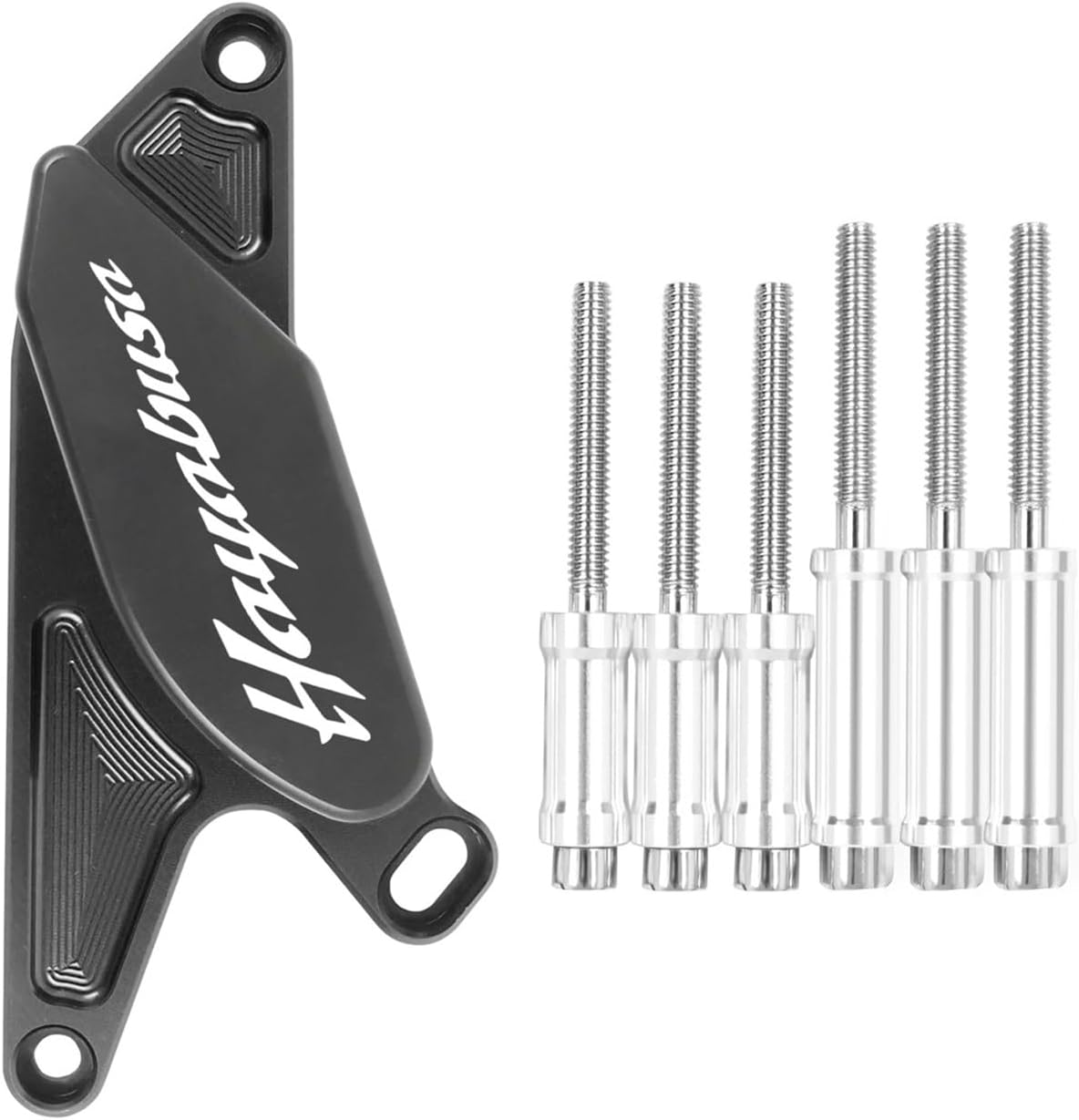 LeosHi Compatible with Hayabusa GSX1300R 1997-2023 Engine Stator Case Guard Protector Crash Pads Frame Sliders GSXR 1300 GSX R1300 GSXR1300 (Color : Black)