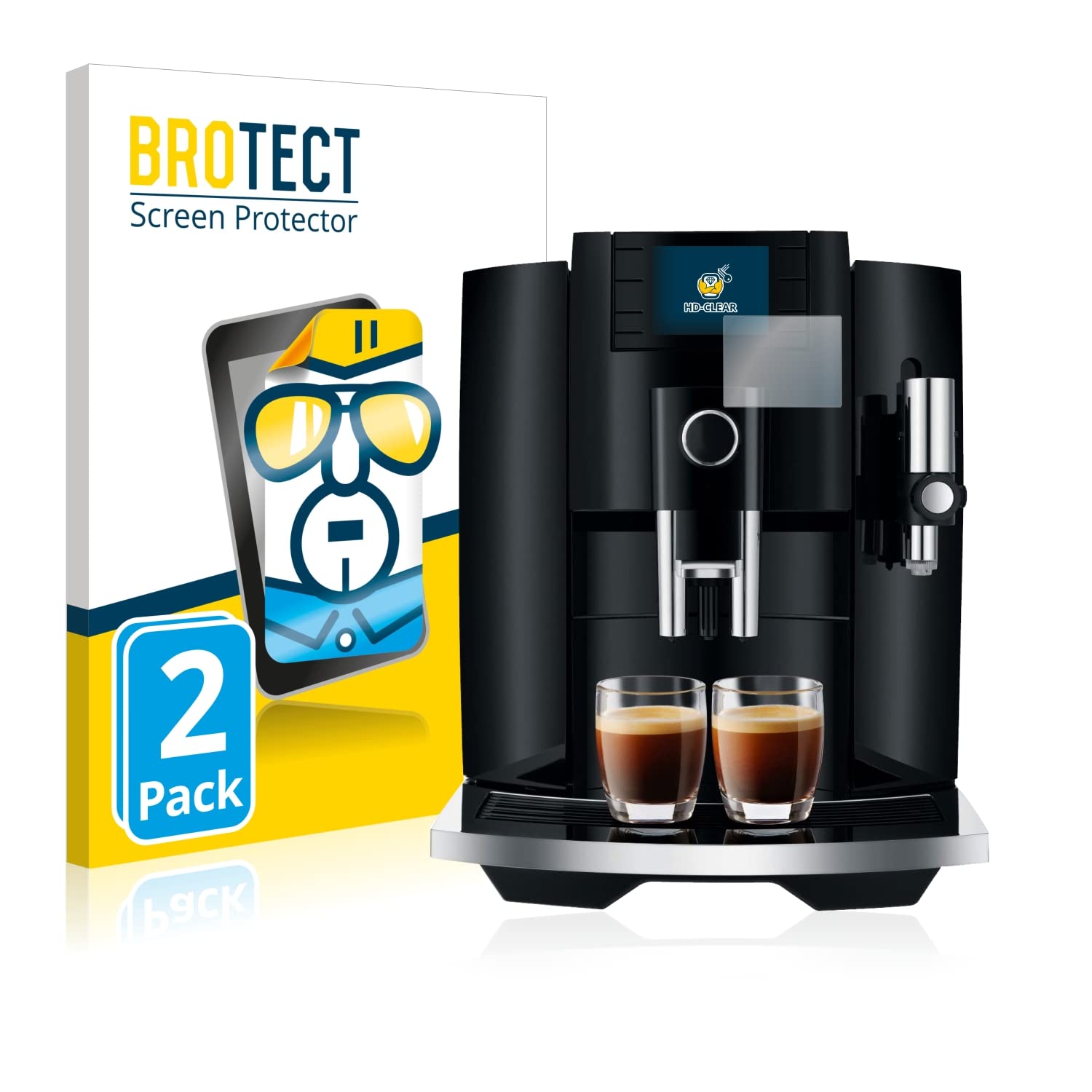 BROTECT Displayschutzfolie Für Jura E8 (EC) – 2 Stück, Ultraklar, Kratzfest & Blasenfrei