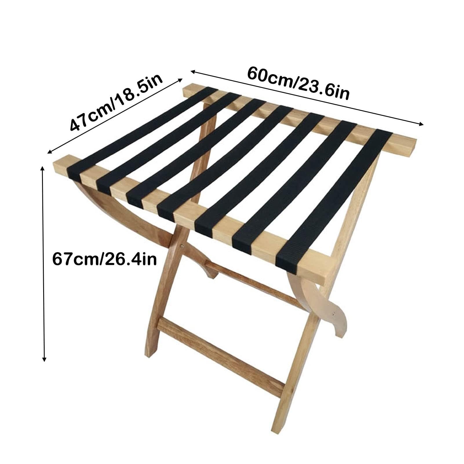 Estante para Equipaje Estante para Equipaje - Soporte para Maleta, Soporte para Maleta Plegable y expandible con Zapatero, Organizador de Suelo y Soporte, Estante para Equipaje de Madera Mac