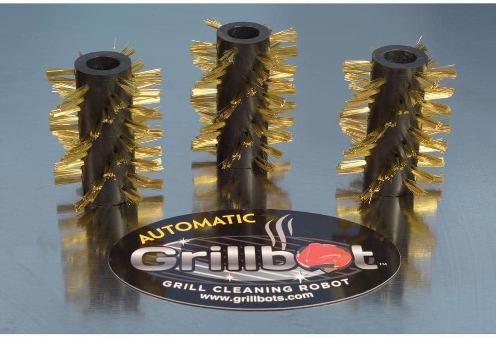 GRILLBOT STAINLESS STEEL REEPLACEMENT BRUSH SET OF 3 P