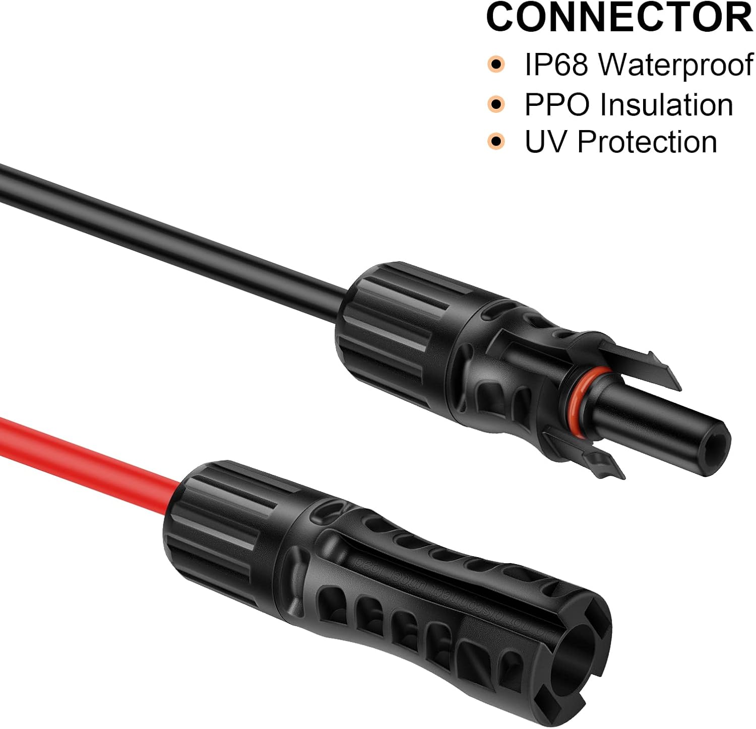 10FT 8AWG Solar Panel Extension Cable with Female and Male Connectors, Solar Extension Cable with Spanners for Solar Panels, Charge Controllers (10FT)