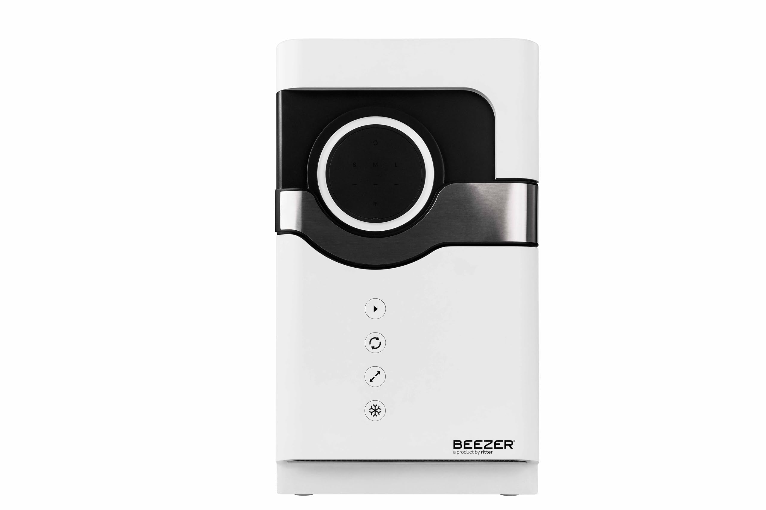 BEEZER® - probabilmente il refrigeratore per bevande ad aria più veloce al mondo, progettato in Germania, Bianco