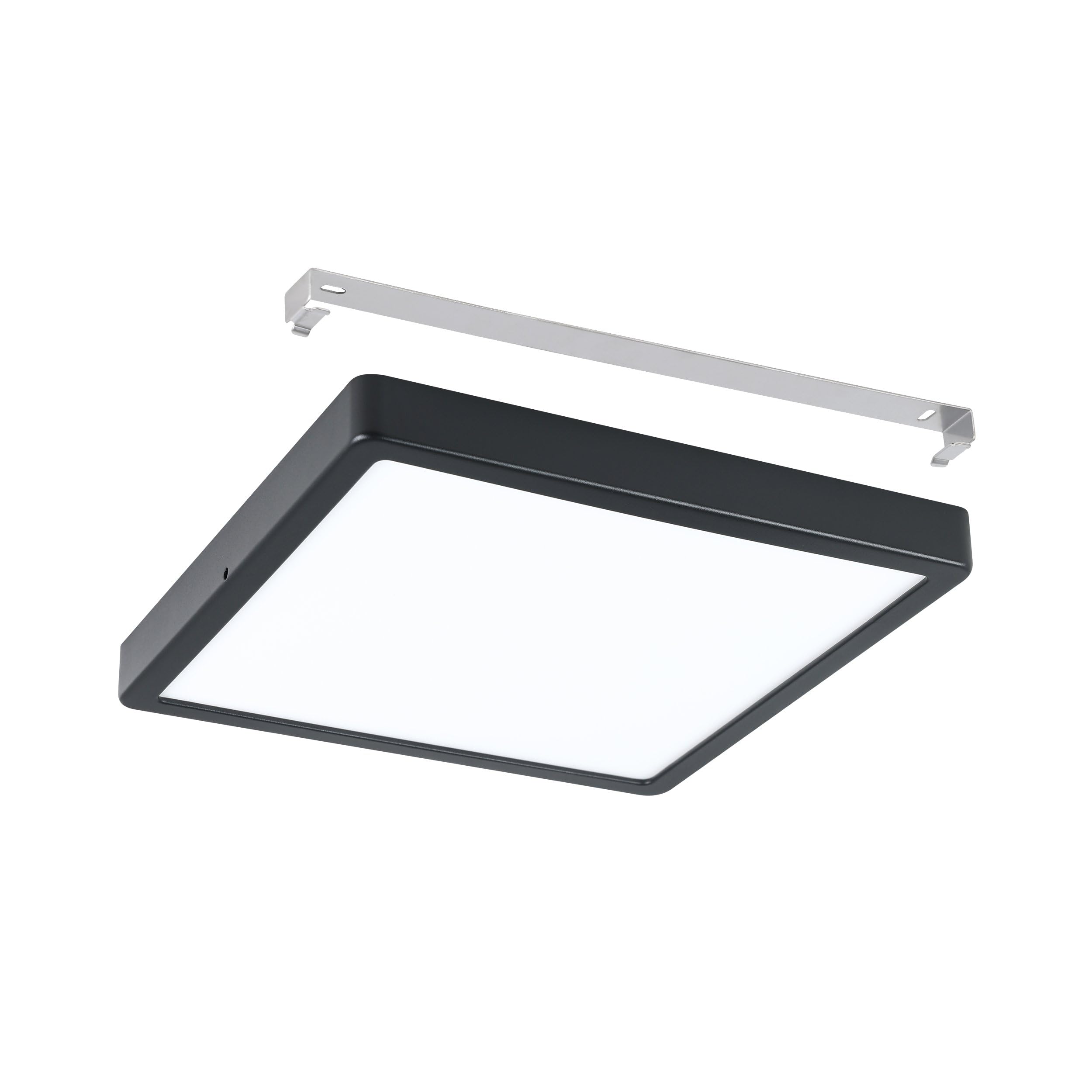 Eglo LED Plafonnier extérieur Argolis 2, IP44, 28,5 cm, métal noir, plastique blanc, blanc chaud