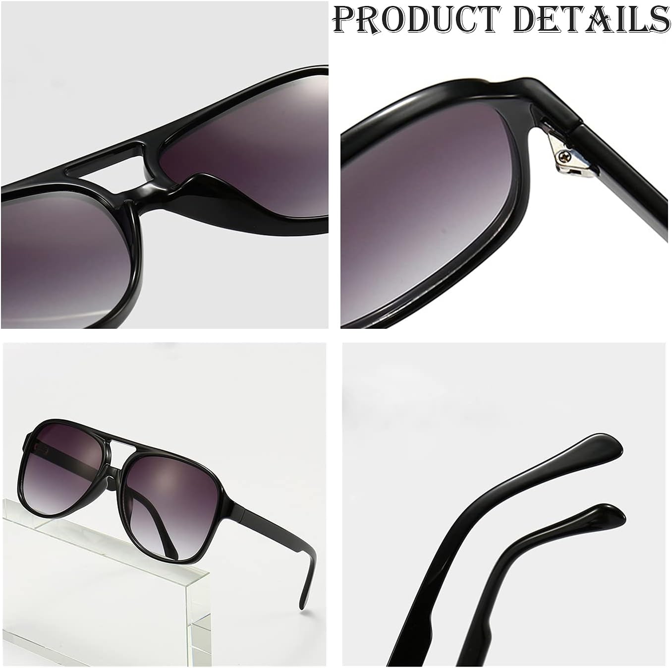 NIDOVIX Polarized Classic Vintage Aviator Sunglasses for Men Women Large Frame Retro 70s Sunglasses - Image 5