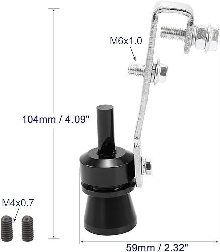 Miniatura 3 de X AUTOHAUX 2 unids M tamaño aleación de aluminio universal Turbo sonido escape silenciador tubo silbato coche rugido fabricante negro