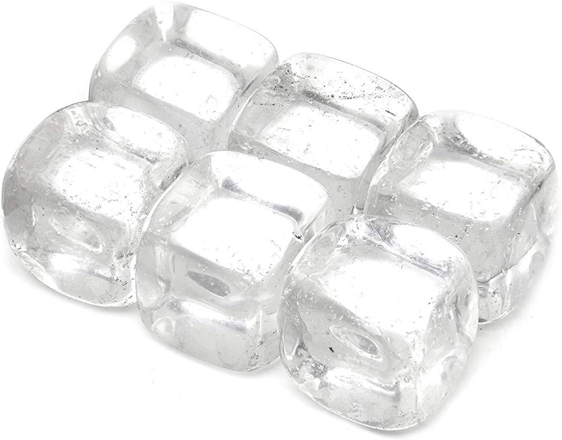 Exclusive Transparent Quartz crystal whiskey stones, whiskey stones gift box set of 6 stone cubes and a velvet storage pouch. Enjoy your favourite whiskey or scotch without diluting it.
