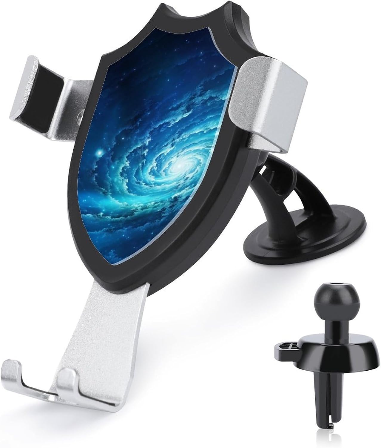 Universe Space Galaxy Car Phone Holder Mount with Metal Hook Clip