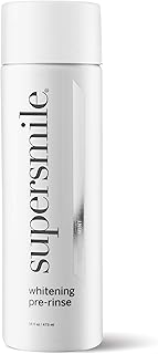Supersmile Whitening Pre-Rinse - Clinically Formulated Pre-Brush Dental Mouthwash, Cleans and Whitens Teeth in Hard-to-Reach Places - Fresh Breath - Anti-Germicidal - Alcohol-Free (16 Fl Oz)