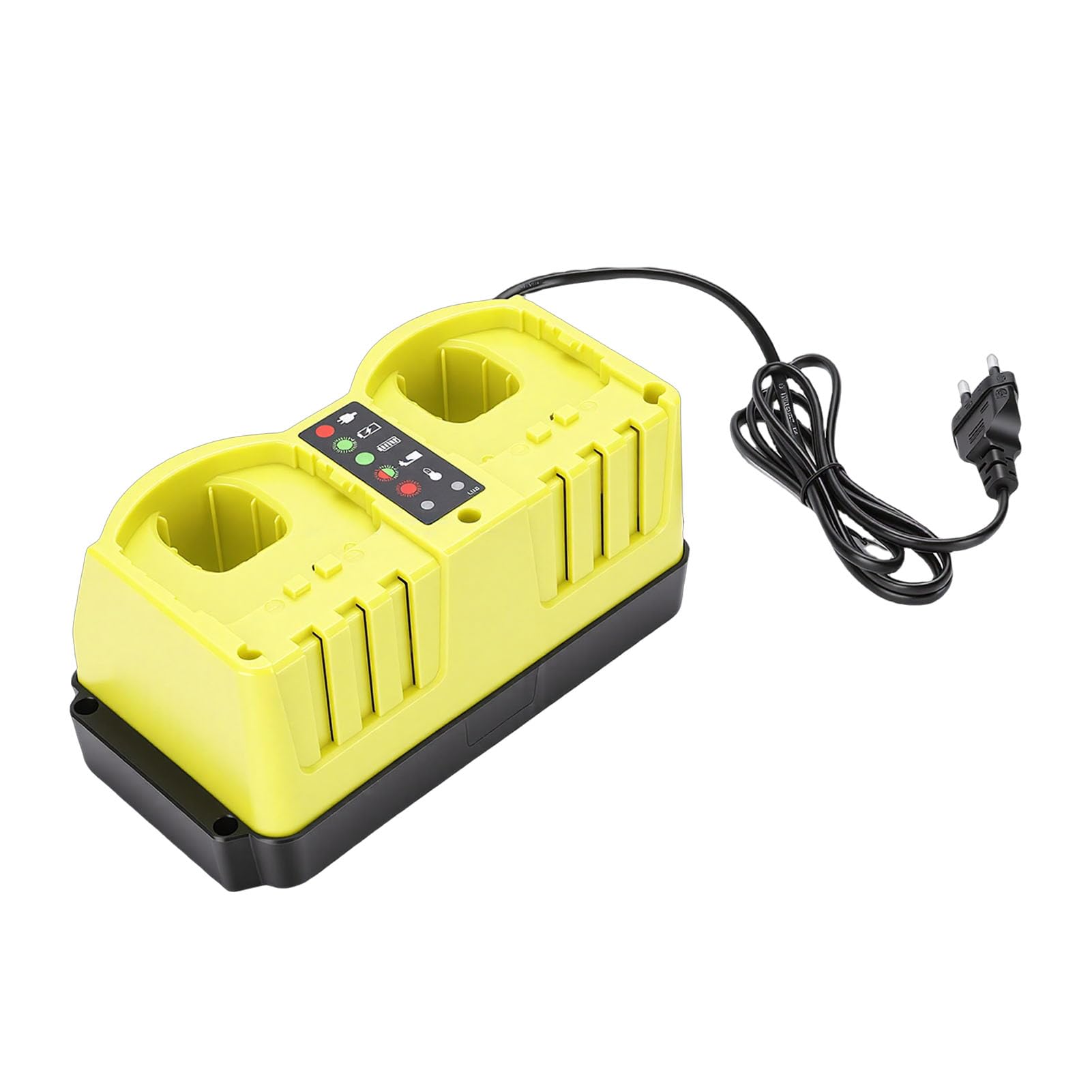 Tnfeeon Caricabatterie Rapido a Doppio Alloggiamento, Caricabatterie Leggero per Utensili Elettrici in ABS, Soluzione di Ricarica Rapida per Modelli P117 P118 P119