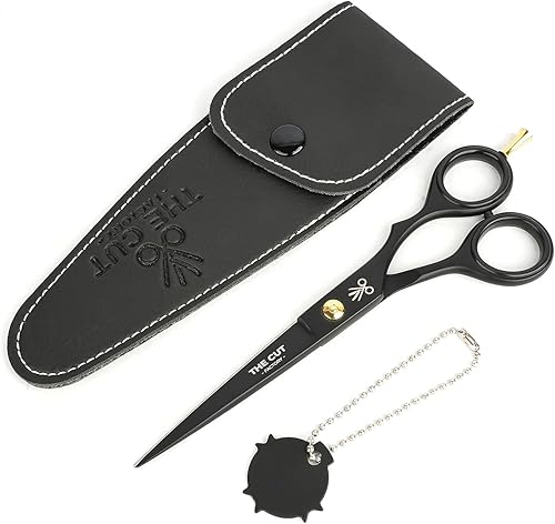 The Cut Factory - Tijeras de pelo y peluquero profesional, tijeras de corte de pelo de acero inoxidable de 6.5 pulgadas con cuchillas de borde lisas