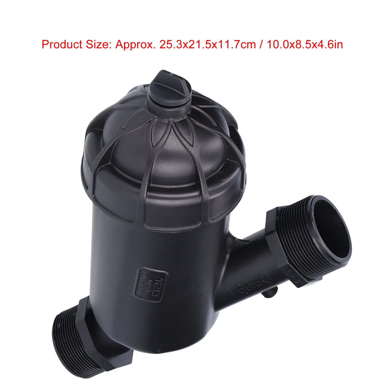 G2 Filettatura maschio Tipo Y Filtro a disco Strumento di filtraggio per il trattamento dell'acqua ad alta efficienza per l'irrigazione Plastica Acciaio inossidabile 25 3x21 5x11
