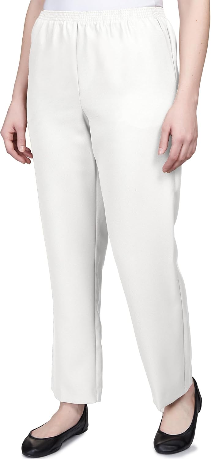 Alfred Dunner All Around Elastic Waist Polyester Short Petite Pants - Pull-On Style - Image 4