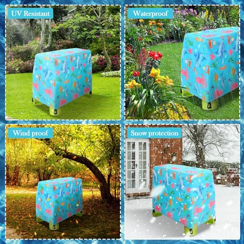 Wovnet Kids Water Table Cover Compatible with Step2 Rain Showers Splash Pond Water Table Outdoor Water Table Toys Covers Waterproof Dust Proof Anti UV Cover for Toddlers Step Water Table Accessories - Thumbnail 6