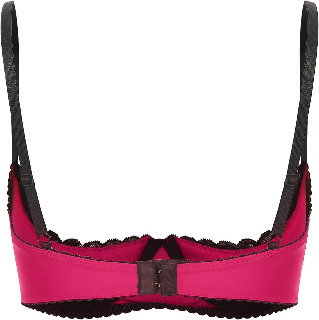 Linjinx Women's Floral Lace Underwired No Cup Bra Open Nipples Bra See Through Lingerie Shelf Bra