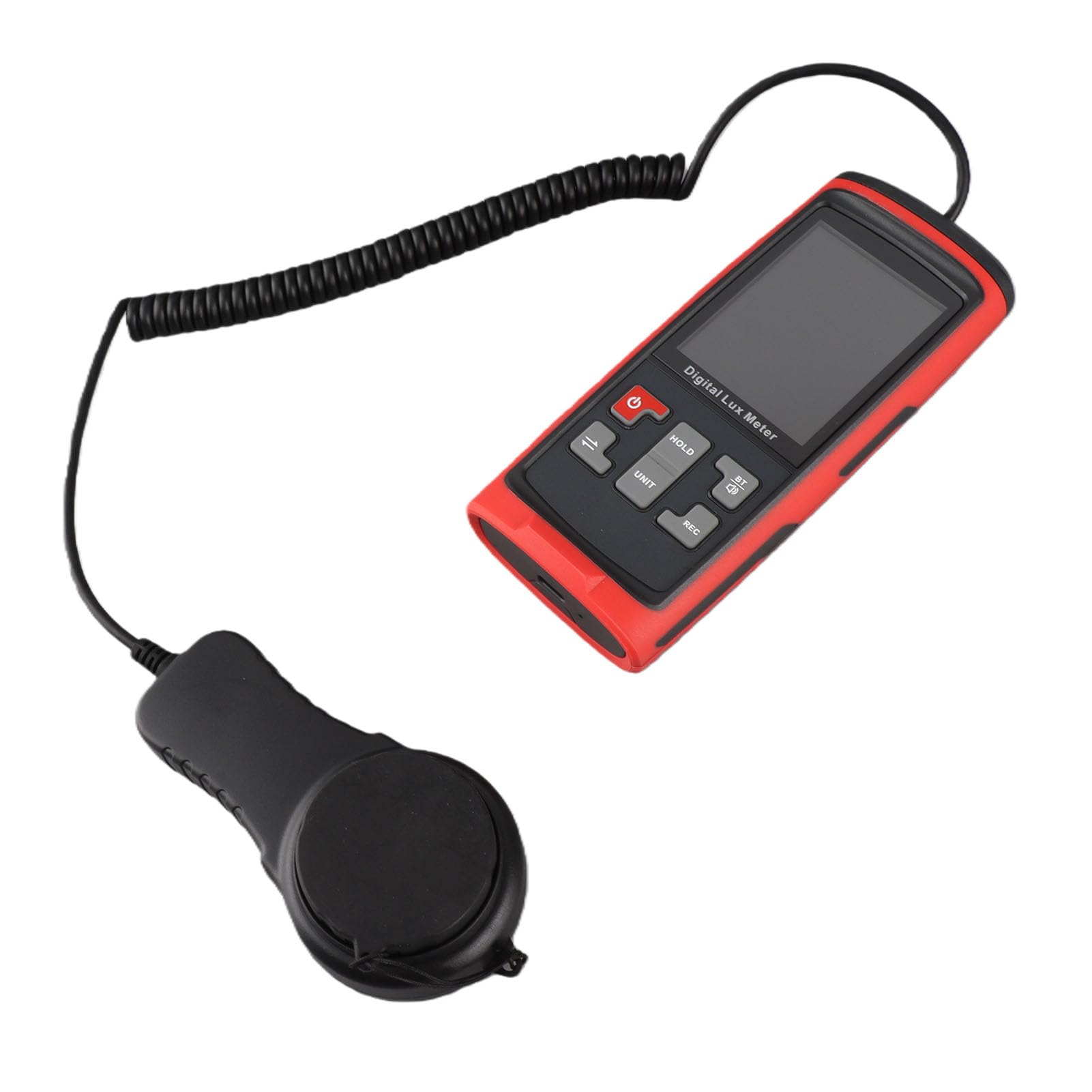 LiebeWH Fotometer Luxmeter Handmessgerät Beleuchtungsstärkemesser 0-200000Lx mit 270° Drehbarem Sensor Datenaufzeichnung & Temperatur für Zuhause Büro Garten Pflanzenpflege