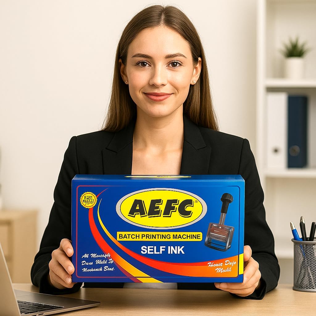 AEFC 3MM Heavy Duty Manual Batch Printing Machine | Steel Body with Hard Rubber Font | Super Fast Coding (500g–1kg) | Perfect for MRP, Expiry & Date Printing